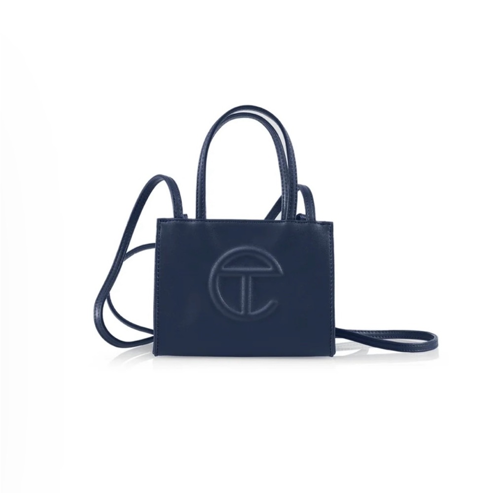 Telfar Navy Blue Small Shopping Bag